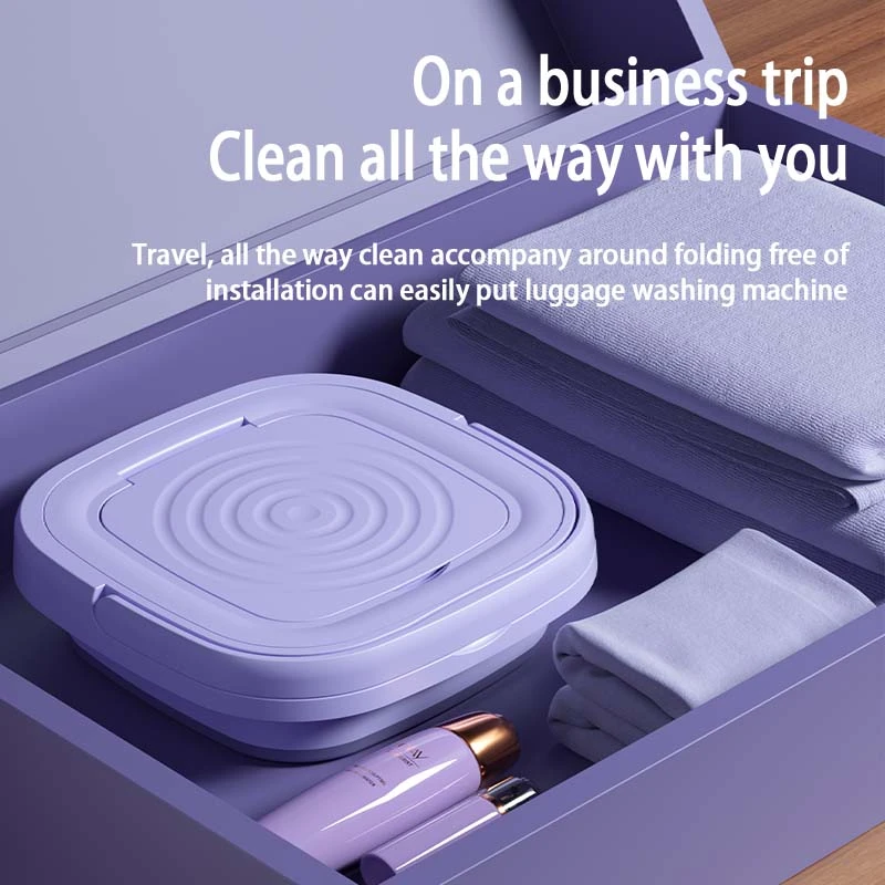 8L Mini Washing Machine Portable Household Retractable Folding Clothes Socks Underwear Cleaning Washer With Drying Centrifuge